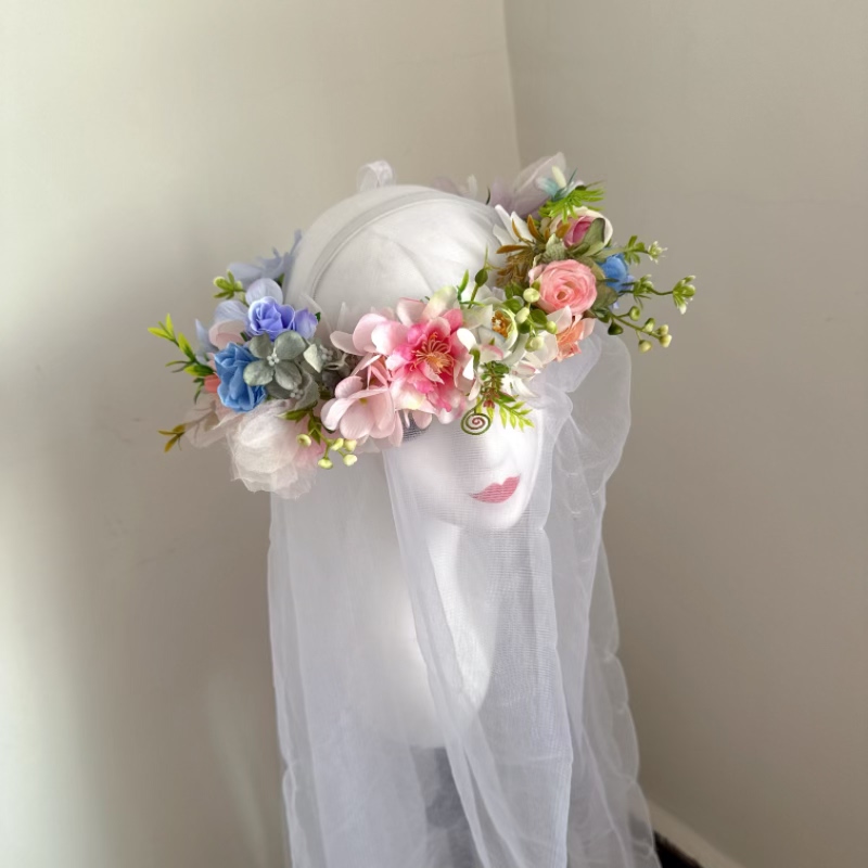森系花朵仙女头饰婚礼拍照发饰