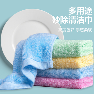 抑菌木纤维超强吸水多功能清洁巾擦桌洗碗巾婴儿口水巾毛巾10条装