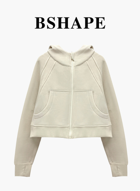 连帽上衣跑步运动外穿女高颜值修身3387