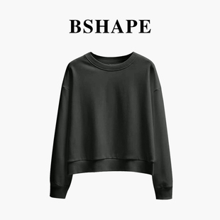 卫衣秋冬柔软瑜伽运动休闲上衣3515 长袖 同款 铜氨丝空气层短款