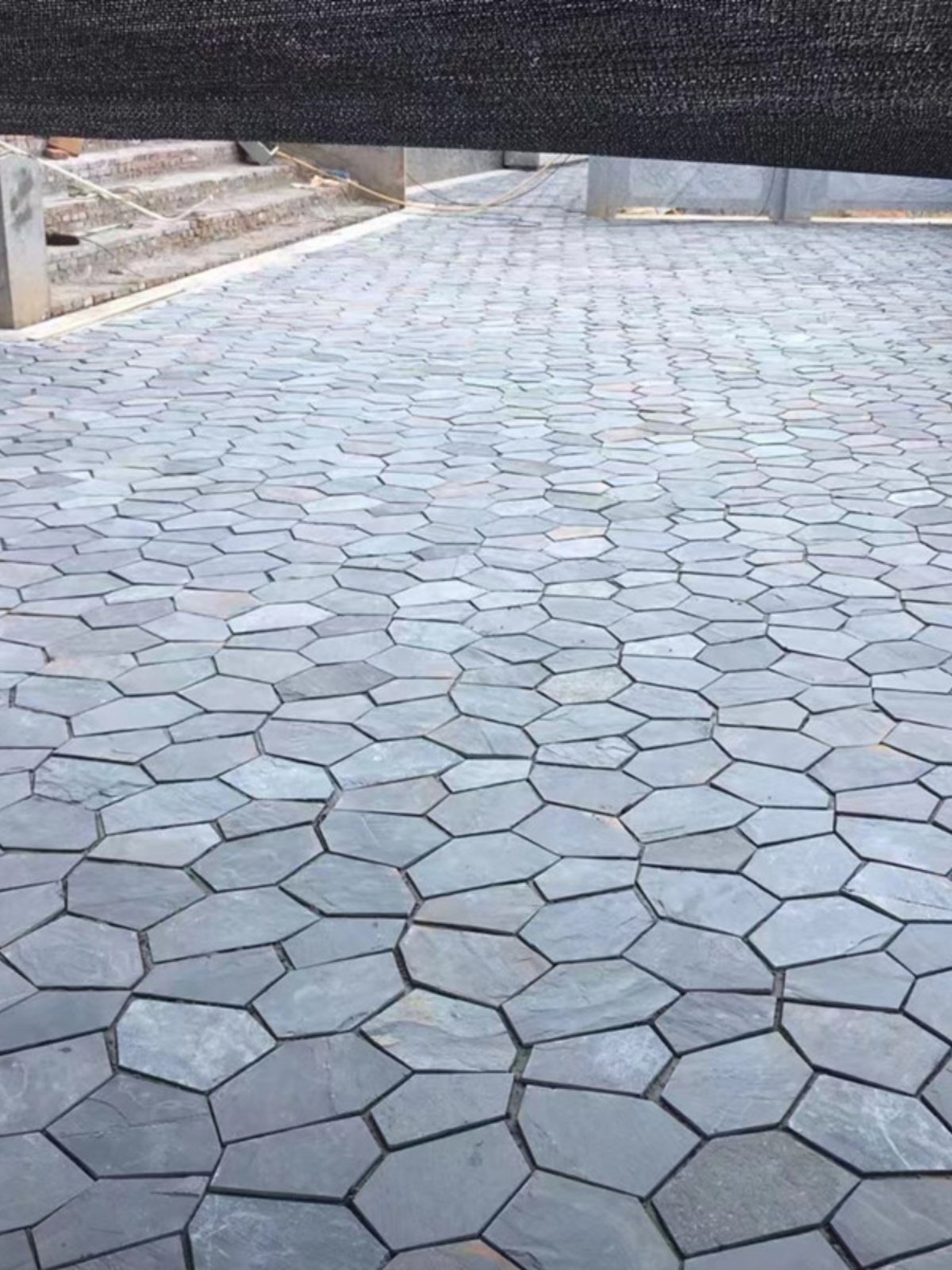 天然青石板冰裂纹别墅花园庭院地砖户外文化石仿古砖广场围墙石材