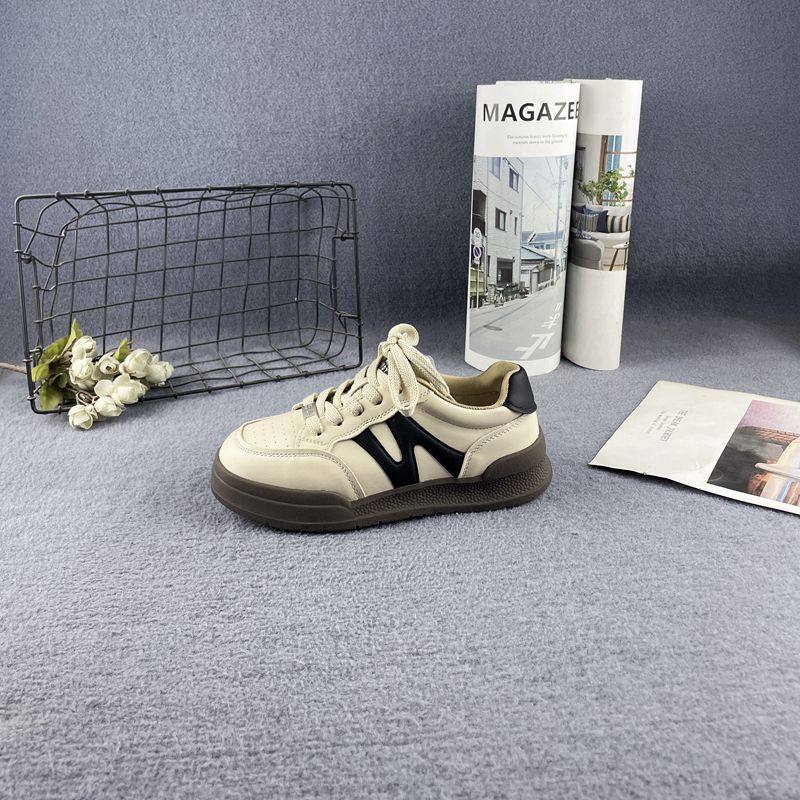 真皮专柜断码春秋新款时尚拼色软底舒适休闲鞋厚底系带女学生板鞋,女鞋,德训鞋,淘宝优惠券,粉丝福利购,淘宝优惠卷