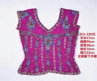 店主自留印度贵牌轻奢知名设计师款重工修身纱丽上衣异域旅行女装