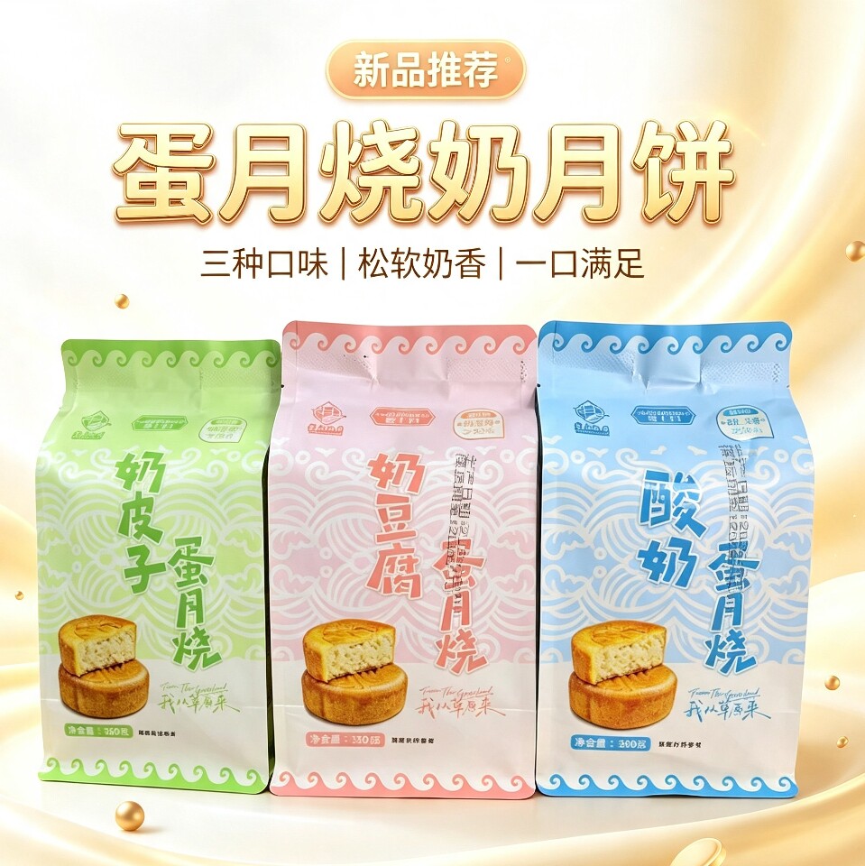 塞上牧月新品蛋月烧奶月饼奶皮子奶豆腐酸奶馅料内蒙古特产糕点