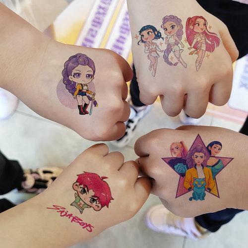 猎魔女团kpop闪粉纹身贴纸通礼物