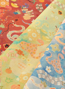 英国正品liberty面料蛇年限定100支lawn长纤棉柔软服装布料梦之影