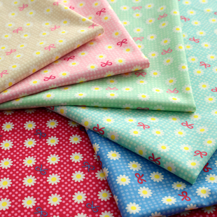 日本进口cosmo40支纯棉玛格丽特版 饰品小雏菊蝴蝶结 权限定布DIY装