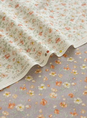 日本进口20支纯棉面料seven手工服装家居布艺DIY装饰布料柔织花笺