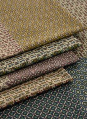 日本进口20支纯棉面料ALTO手工 DIY布料拼布服装布料小物复调菱格