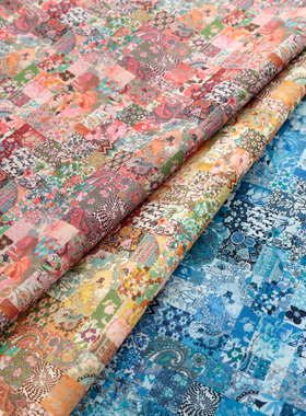 英国正品liberty面料100支lawn长纤棉手工舒适服装布档案馆拼贴薄