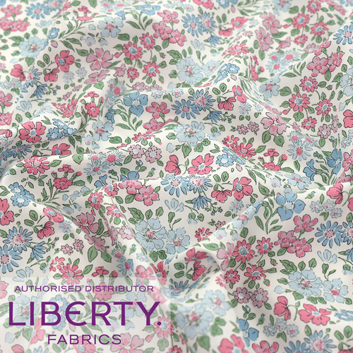 英国正品liberty100支纯棉Tana棉面料纯棉透气夏季布料夏日樱粉