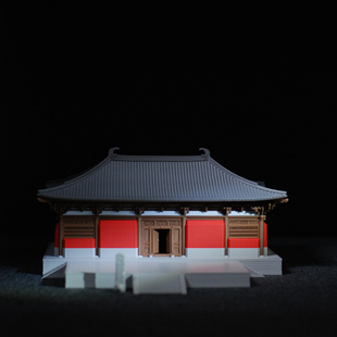 中国古建-开善寺大雄宝殿微缩模型辽代古建复刻