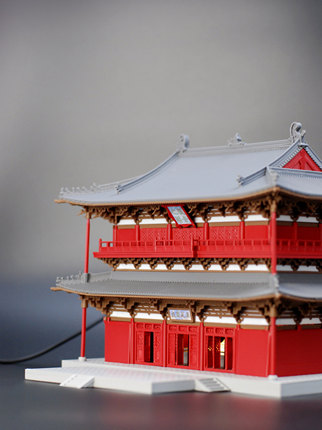 独乐寺观音阁模型 1:150 中国古建 3D 打印摆件 可拼装收藏