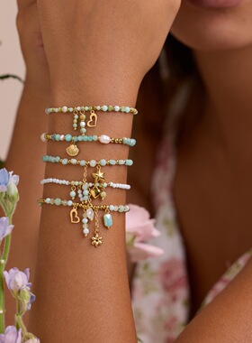 小清新风春夏天然石串珠手串