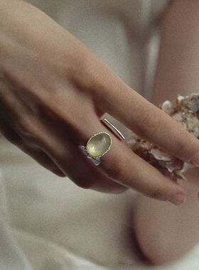 25新款星痕宽面戒指复古文艺风指环简约气质个性小众设计款戒指女