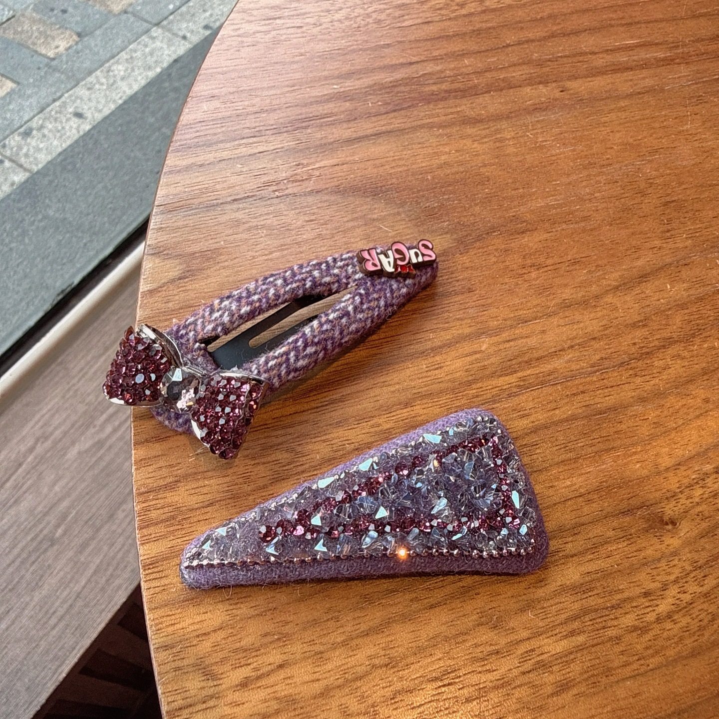 韩国重工满钻轻奢侧边夹BB夹气质紫色系水钻蝴蝶结刘海夹女掰掰夹,饰品/流行首饰/时尚饰品新,民族风发饰,淘宝优惠券,粉丝福利购,淘宝优惠卷