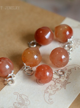 纯银镶嵌南红玛瑙万能吊坠