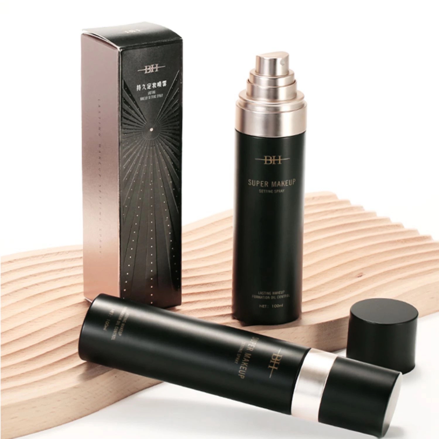 BH定妆喷雾控油锁妆无酒精8秒成膜化妆师都在用化雾细温和不紧绷