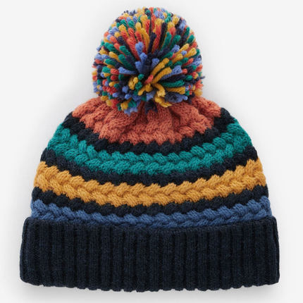 英国NEXT女宝宝纯棉内衬针织帽婴儿帽秋冬保暖帽新生儿圆顶毛线帽