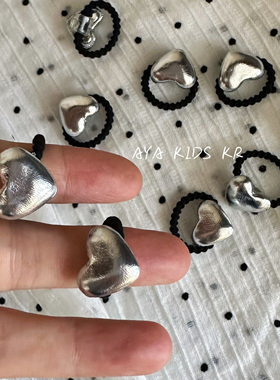 10条银色爱心拇指圈小宝宝扎啾啾儿童发饰韩版可爱女童扎发皮筋