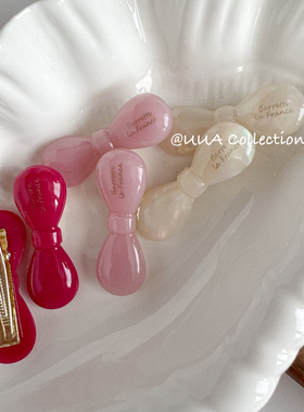 迷你可爱蝴蝶结韩国醋酸发夹多巴胺彩色甜美刘海夹宝宝对夹发卡