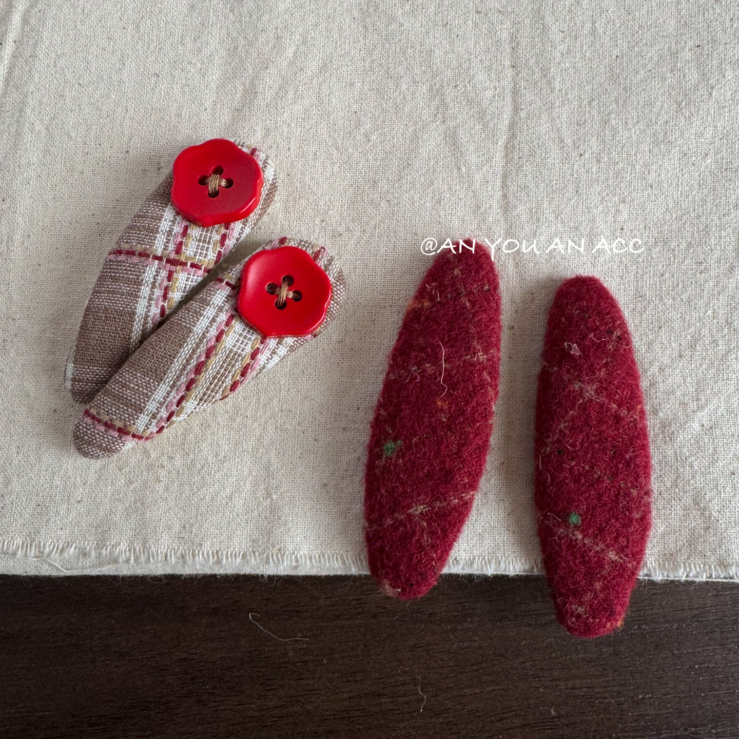 甜美秋冬红色系纽扣格纹bb夹女孩气质毛呢椭圆碎发刘海夹超百搭,童装/婴儿装/亲子装,发饰,淘宝优惠券,粉丝福利购,淘宝优惠卷