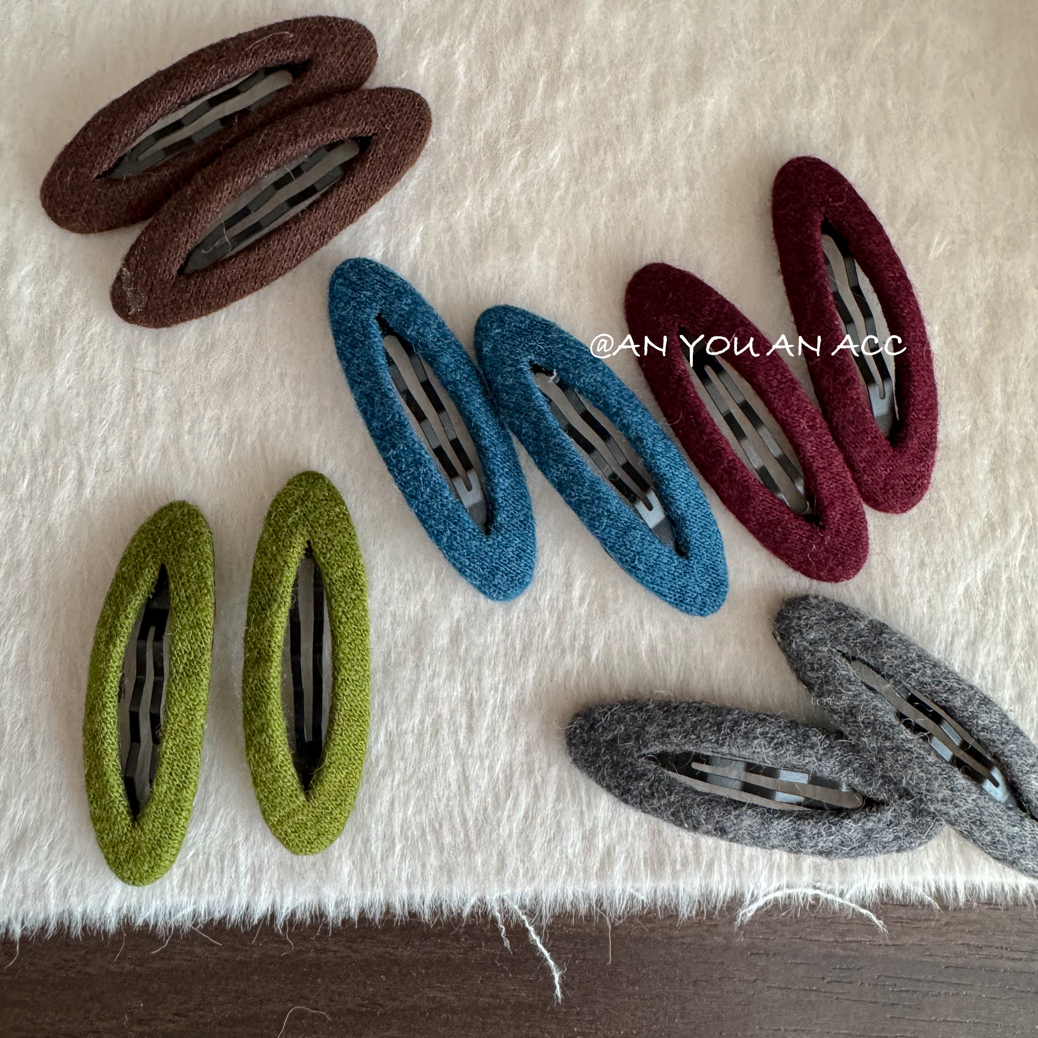 2025秋冬新款复古彩色植绒bb夹高级感韩系时尚毛呢发夹少女侧边夹,童装/婴儿装/亲子装,发饰,淘宝优惠券,粉丝福利购,淘宝优惠卷