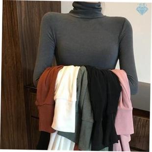 Long SLeeve ShirT TopS for Women WinTer TurTLeneck SWeaTer女
