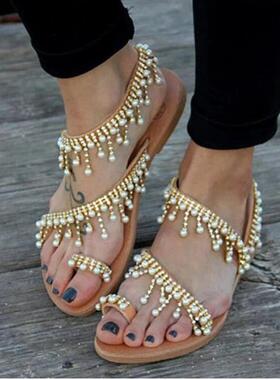 Womens sandals all over toe one-line buckle low heels