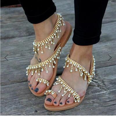 Womens sandals all over toe one-line buckle low heels