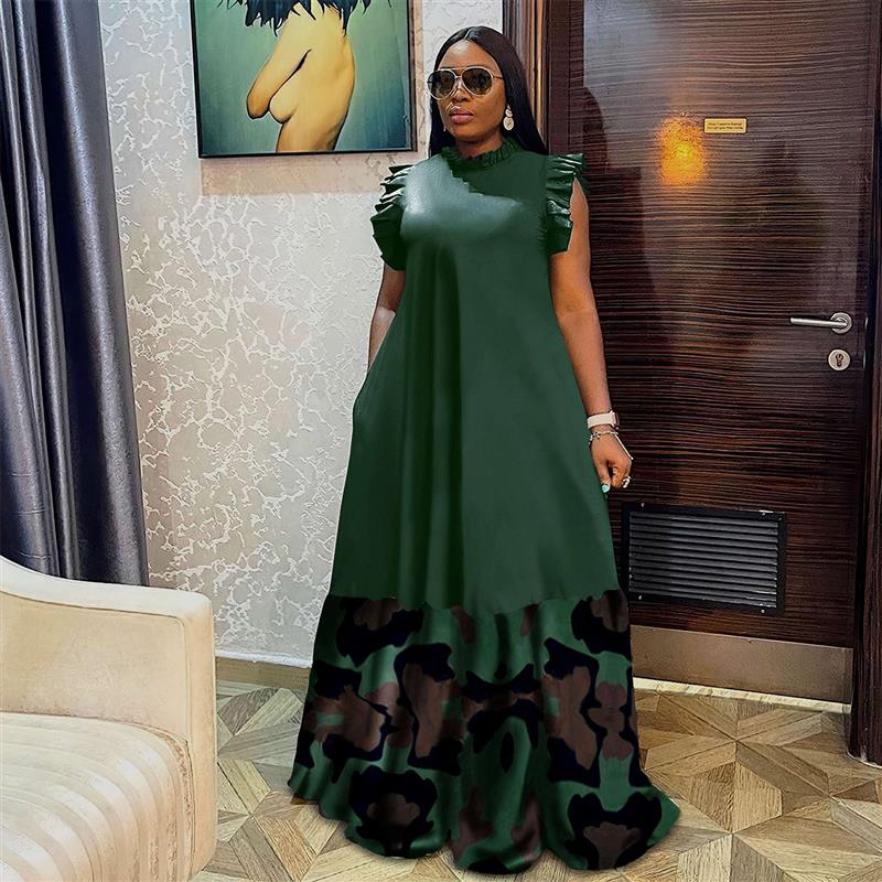 Maxi Dress Elegant print Long Dresses Party Evening big size