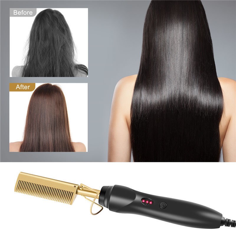 Hot Electric Comb Wet And Dry Curling Iron Hair Curler Comb 家庭/个人清洁工具 卷/美发棒 原图主图