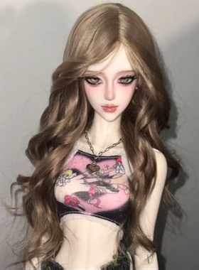 灰羽人形正版SD/BJD娃4分若青女娃单素头可动关节树脂娃