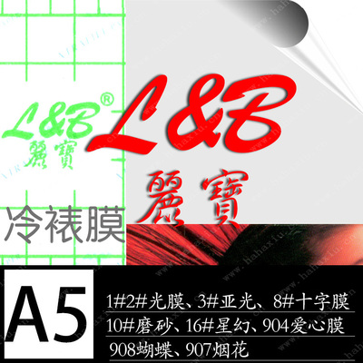 丽宝220克冷裱膜A5亚光磨砂光膜