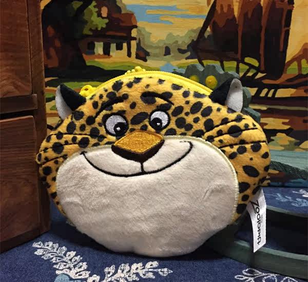 可爱的疯狂动物城-豹警官毛绒零钱包口红钥匙卡包挂件卡通礼物