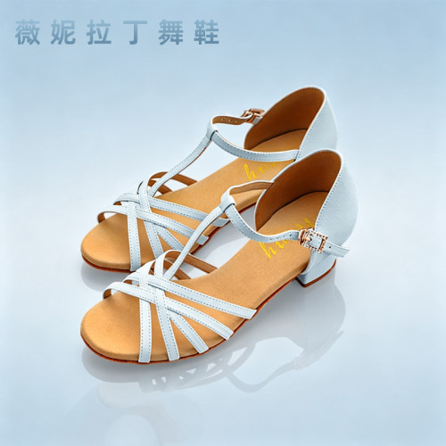 薇妮舞美拉丁舞鞋正品儿童跳舞鞋