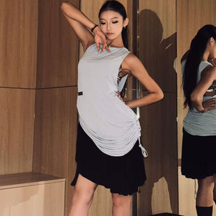 Cold 基础百搭练功舞服 star拉丁舞服训练服成人女士抽绳露背罩衫