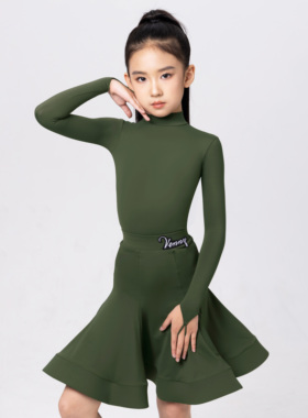Venny薇妮拉丁舞服新款女童比赛规定服国标考级黑池表演服演出服