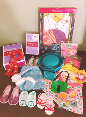 18寸娃娃服装配饰鞋帽包AMERICANGIRL美国女孩衣服OG娃娃冰淇淋车