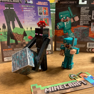 出口正版Minecraft积木史蒂夫末影人僵尸末地人儿童我的世界玩具