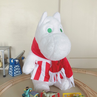 少量正版日单软萌姆明毛绒玩偶沙发靠垫抱枕安抚儿童宝宝玩具礼物