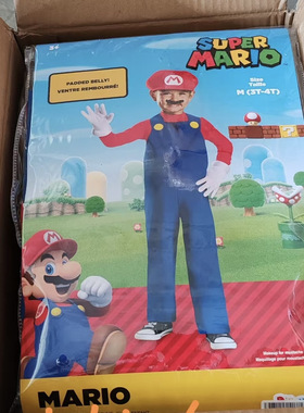 出口儿童成人演出服万圣节COSPLAY装扮晚会道具马里奥公主恐龙