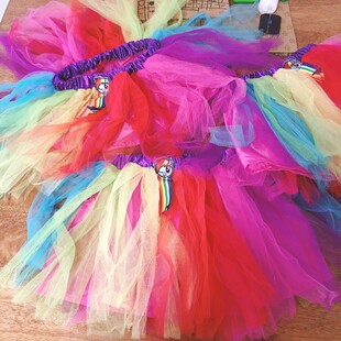 可爱1-5岁小女神扮美利器小马COSPLAY纱裙女孩半裙草裙舞演出服