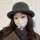 女士日系卷边羊毛小礼帽女秋冬百搭简约复古渔夫帽素颜显脸小盆帽