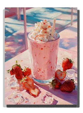 治愈美食数字油画手绘diy填色减压装饰画客厅挂画礼物艺术创作