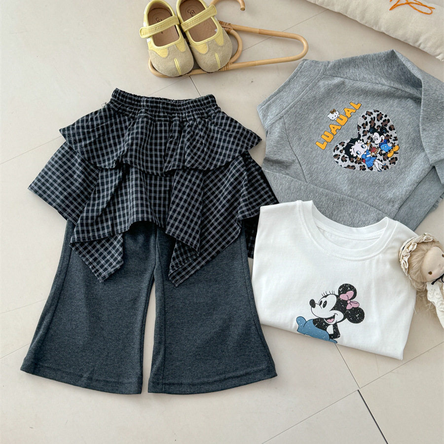 女童裙裤2026春季新款儿童韩版潮范时尚百搭洋气儿童格子裙裤