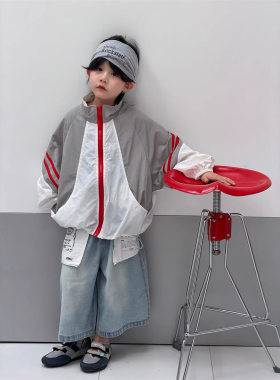 2026夏季撞色儿童防晒衣UPF40+