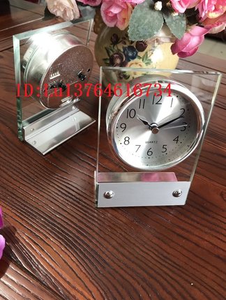 现货：皮质闹钟 机械座钟 客房钟静音机芯 钟表 台钟 电子闹钟