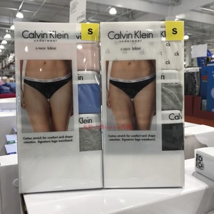 CK女士无痕纯棉低腰三角内裤 上海costco国内代购 Calvin Klein 3条