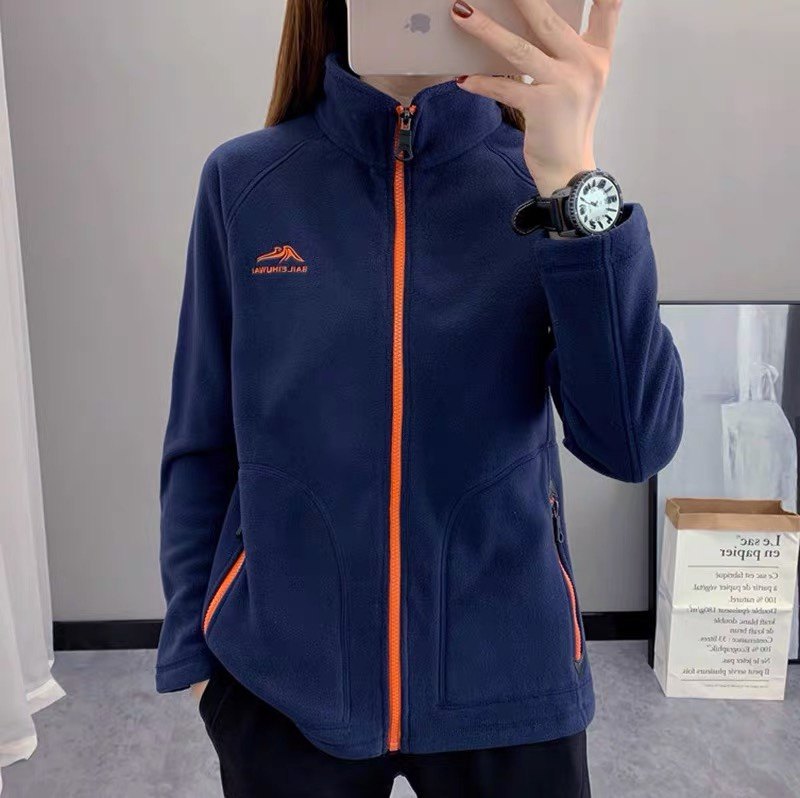 户外加厚抓绒衣秋冬加绒外套女